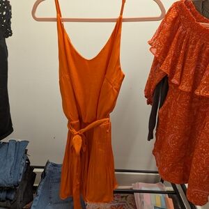 She + Sky Orange Jumpsuit